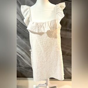 Lilly Pulitzer Zoya Mini Dress Size 16 Resort White Pineapple Pucker Jacquard